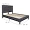 Flash Furniture Roxbury Full Platform Bed, Dark Gray SL-BK5-F-DG-GG - alternate 3